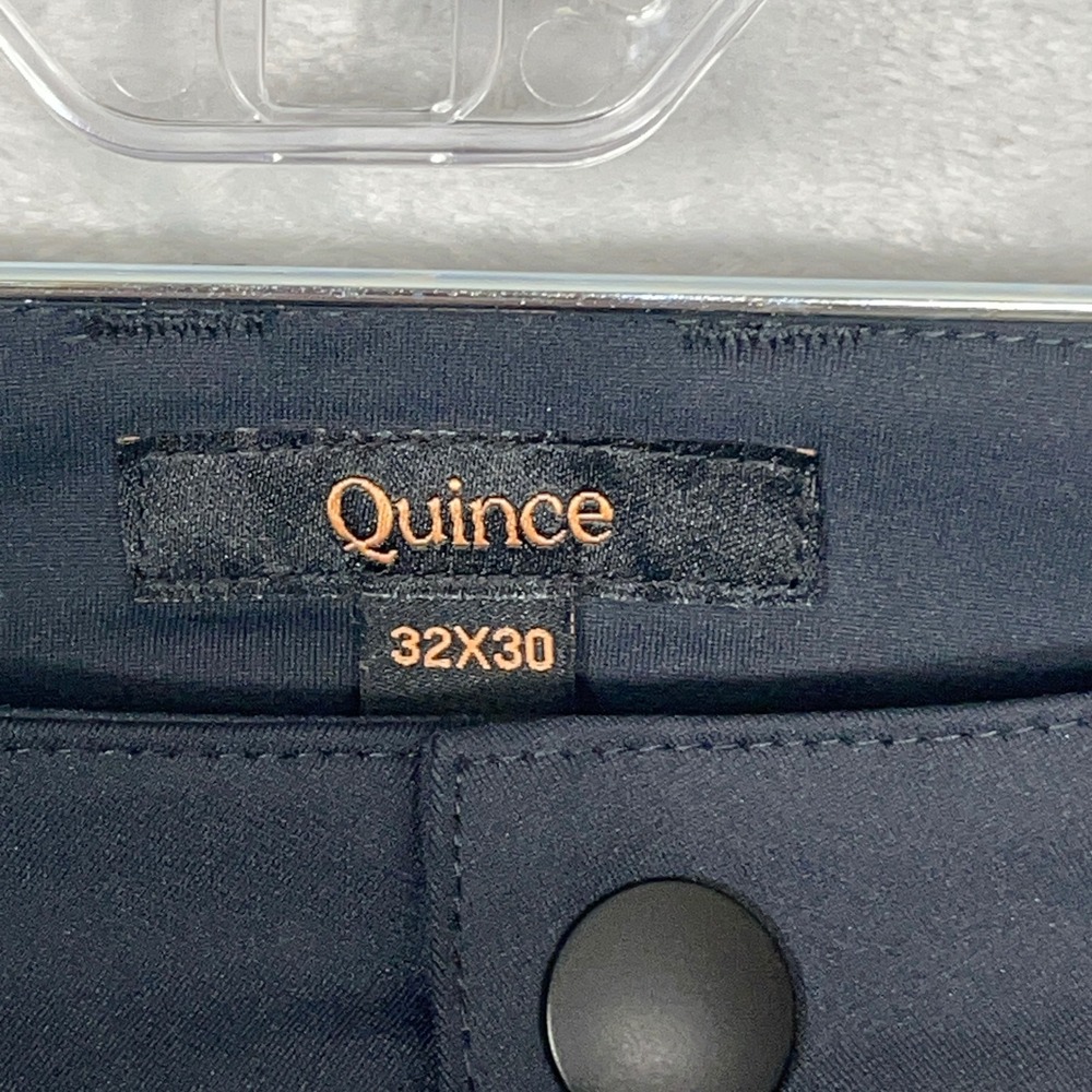 Quince Mens Golf Pants 32x30 Midnight Black ProTech Performance Stretch Chino - Picture 2 of 9